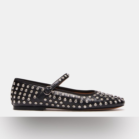 Steve Madden black VINETTA RHINESTONES mary jane flats size 10 brand new - Picture 9 of 10